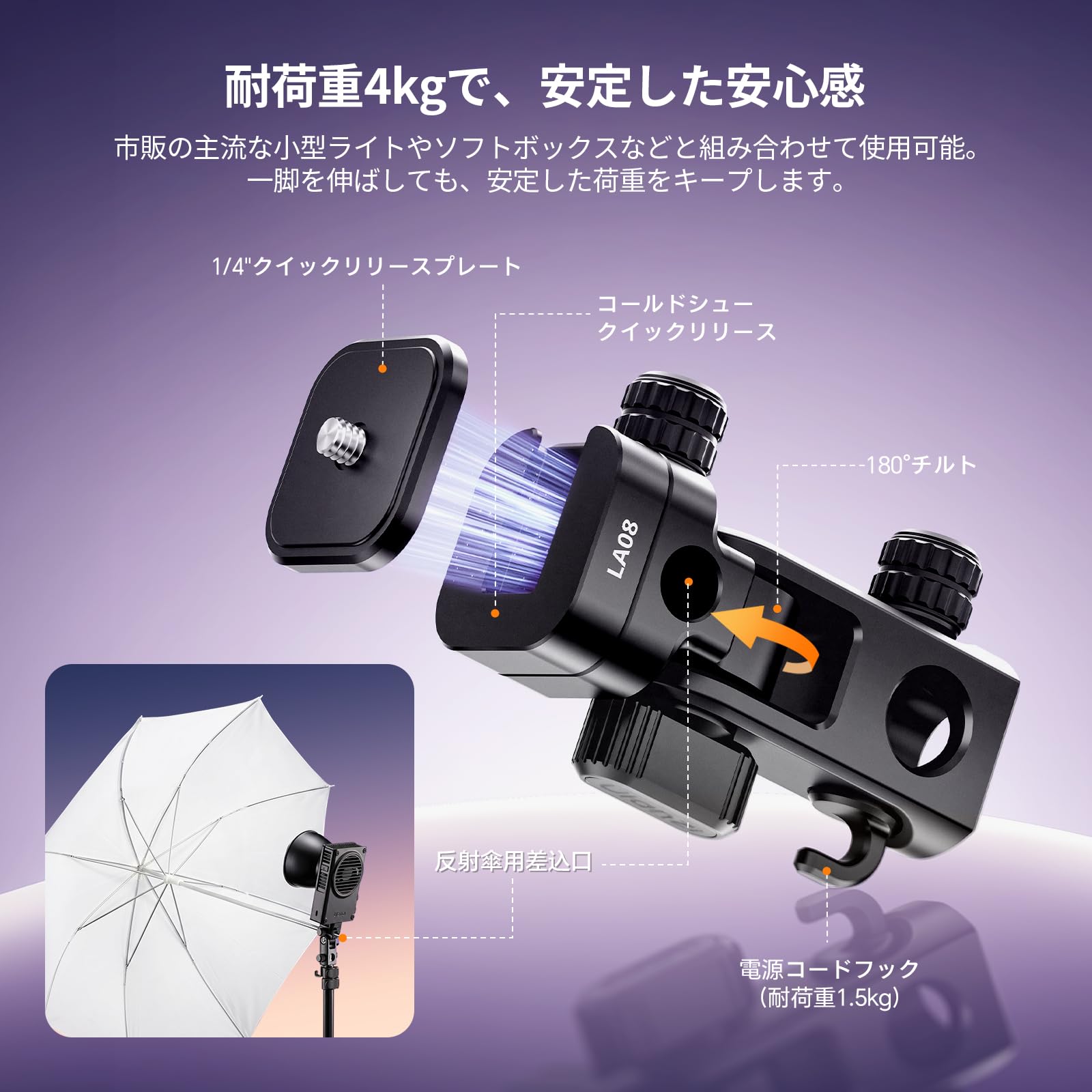 Amazon | Ulanzi TT43 II 撮影用 ライトスタンド クイックリリース式雲